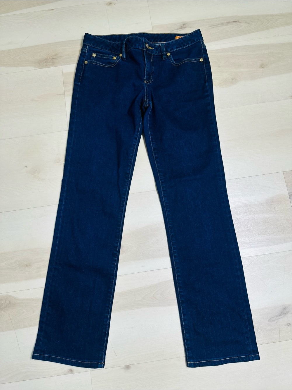 Tory Burch Straight-Leg Jeans dark wash sz 28 Casual five-pocket